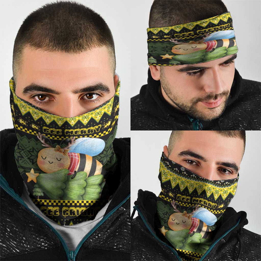 Bee Christmas Neck Gaiter Cute Bumblebee - Wonder Print Shop