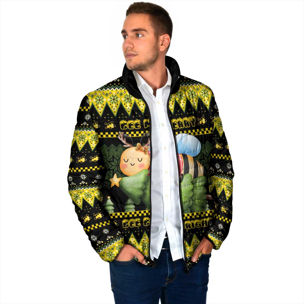 Bee Christmas Padded Jacket Cute Bumblebee - Wonder Print Shop