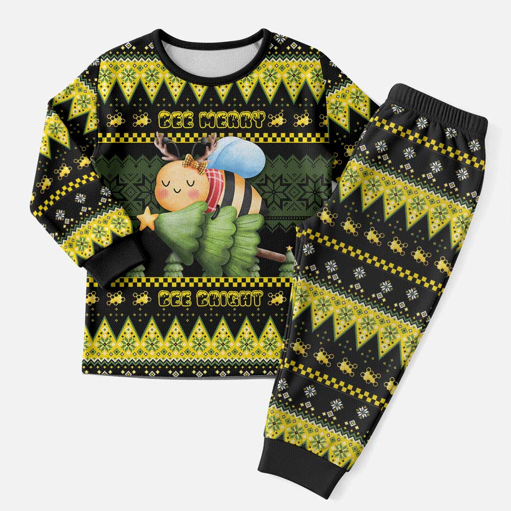 Bee Christmas Pajama Set Cute Bumblebee - Wonder Print Shop