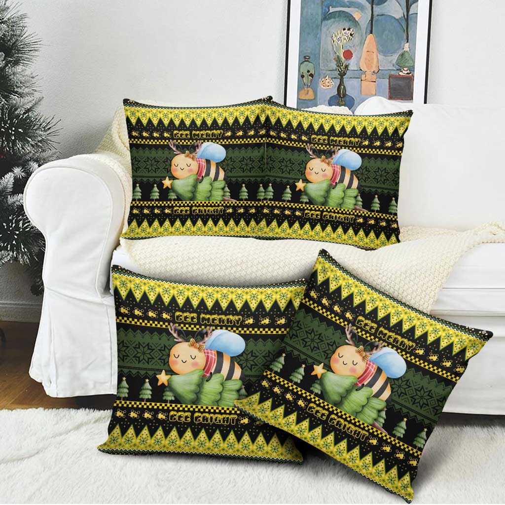 Bee Christmas Pillow Cover Cute Bumblebee - Wonder Print Shop