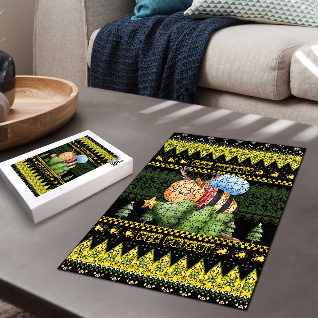 Bee Christmas Puzzle Cute Bumblebee - Wonder Print Shop