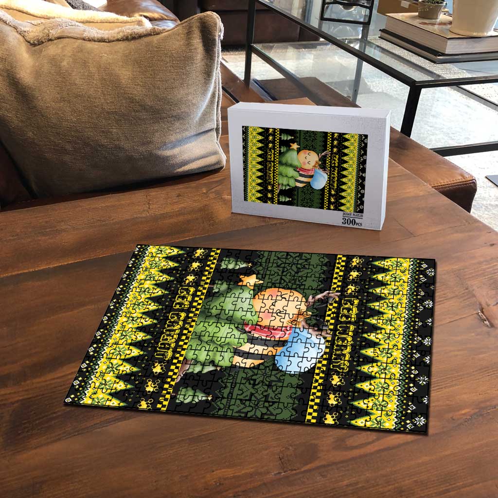 Bee Christmas Puzzle Cute Bumblebee - Wonder Print Shop