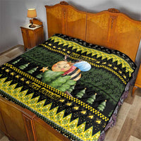 Bee Christmas Quilt Cute Bumblebee - Wonder Print Shop