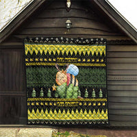 Bee Christmas Quilt Cute Bumblebee - Wonder Print Shop