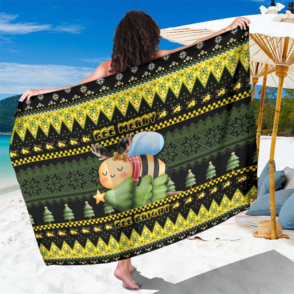 Bee Christmas Sarong Cute Bumblebee - Wonder Print Shop