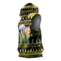 Bee Christmas Sleeveless Hoodie Cute Bumblebee - Wonder Print Shop