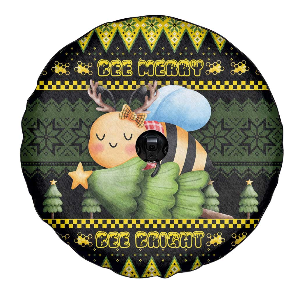 Bee Christmas Spare Tire Cover Cute Bumblebee - Wonder Print Shop