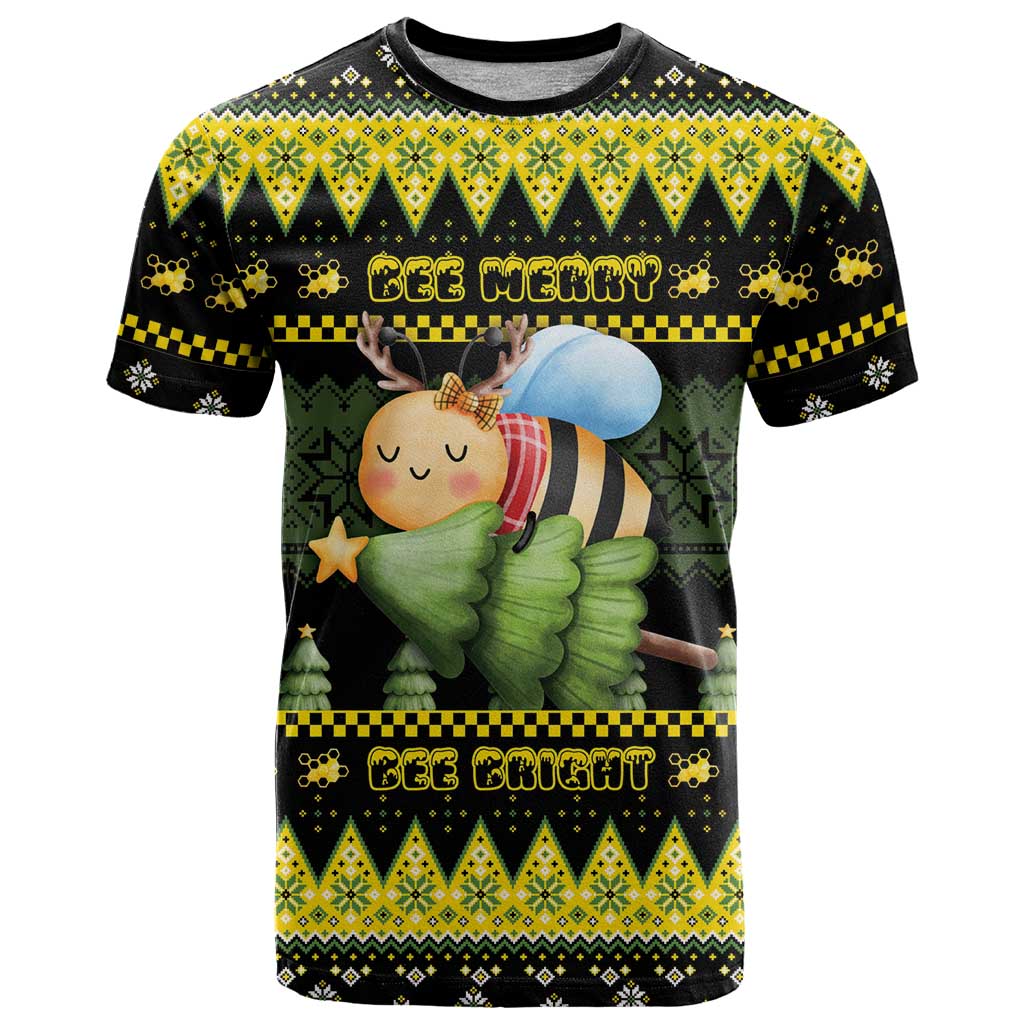Bee Christmas T Shirt Cute Bumblebee - Wonder Print Shop