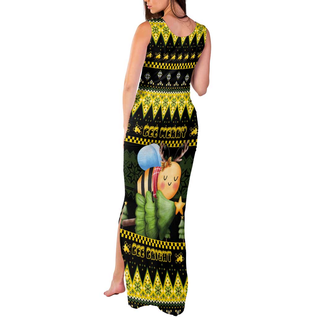 Bee Christmas Tank Maxi Dress Cute Bumblebee - Wonder Print Shop