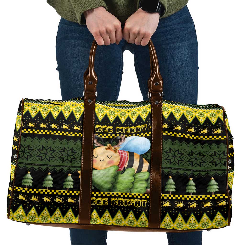 Bee Christmas Travel Bag Cute Bumblebee - Wonder Print Shop