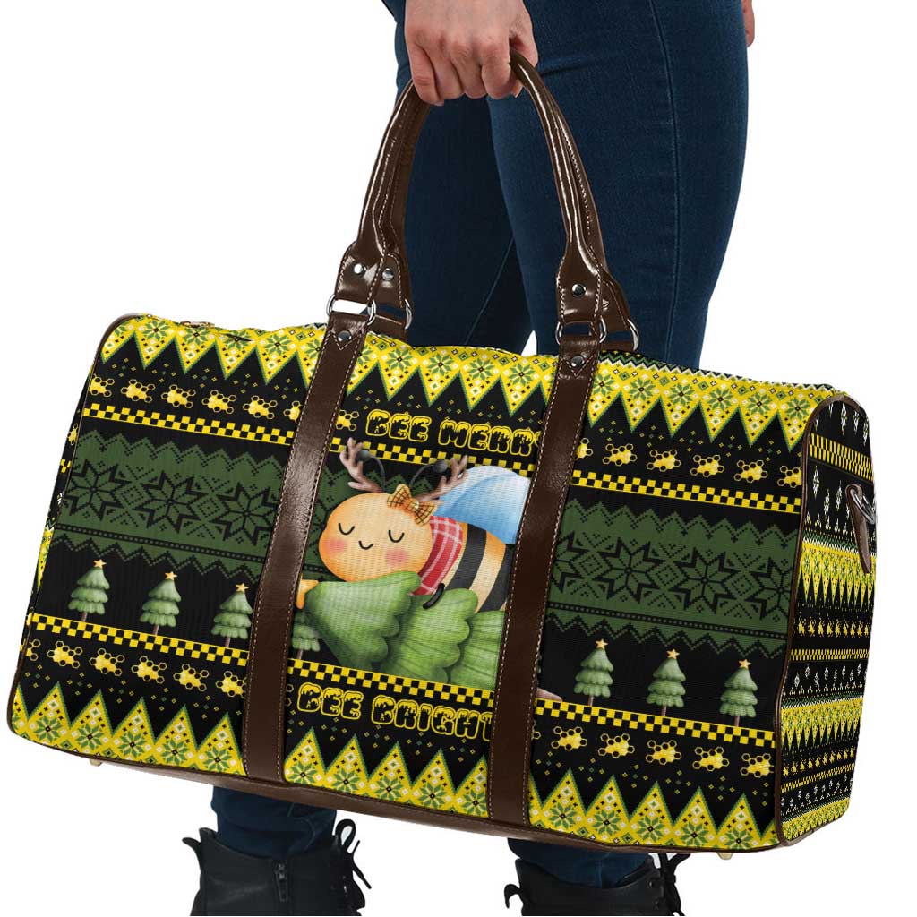 Bee Christmas Travel Bag Cute Bumblebee - Wonder Print Shop