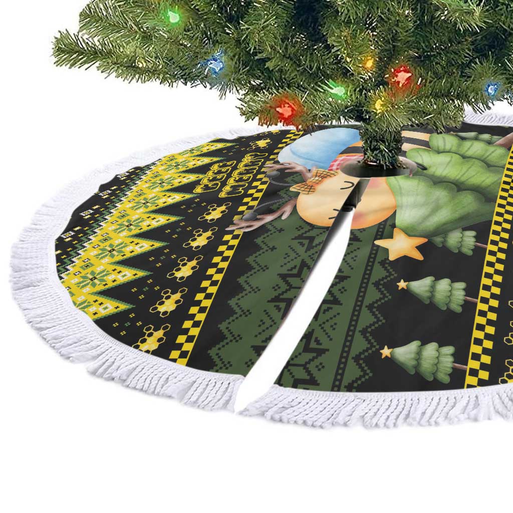 Bee Christmas Tree Skirt Cute Bumblebee - Wonder Print Shop