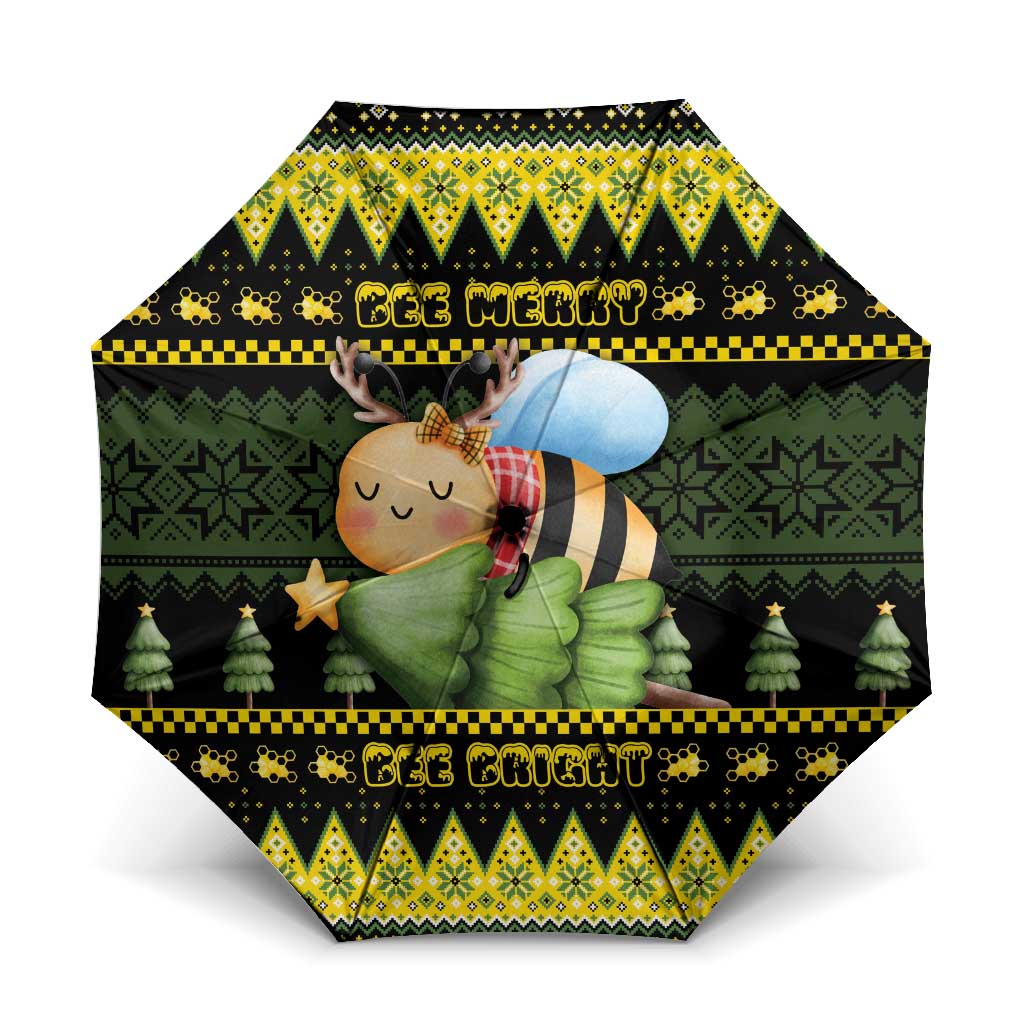 Bee Christmas Umbrella Cute Bumblebee - Wonder Print Shop