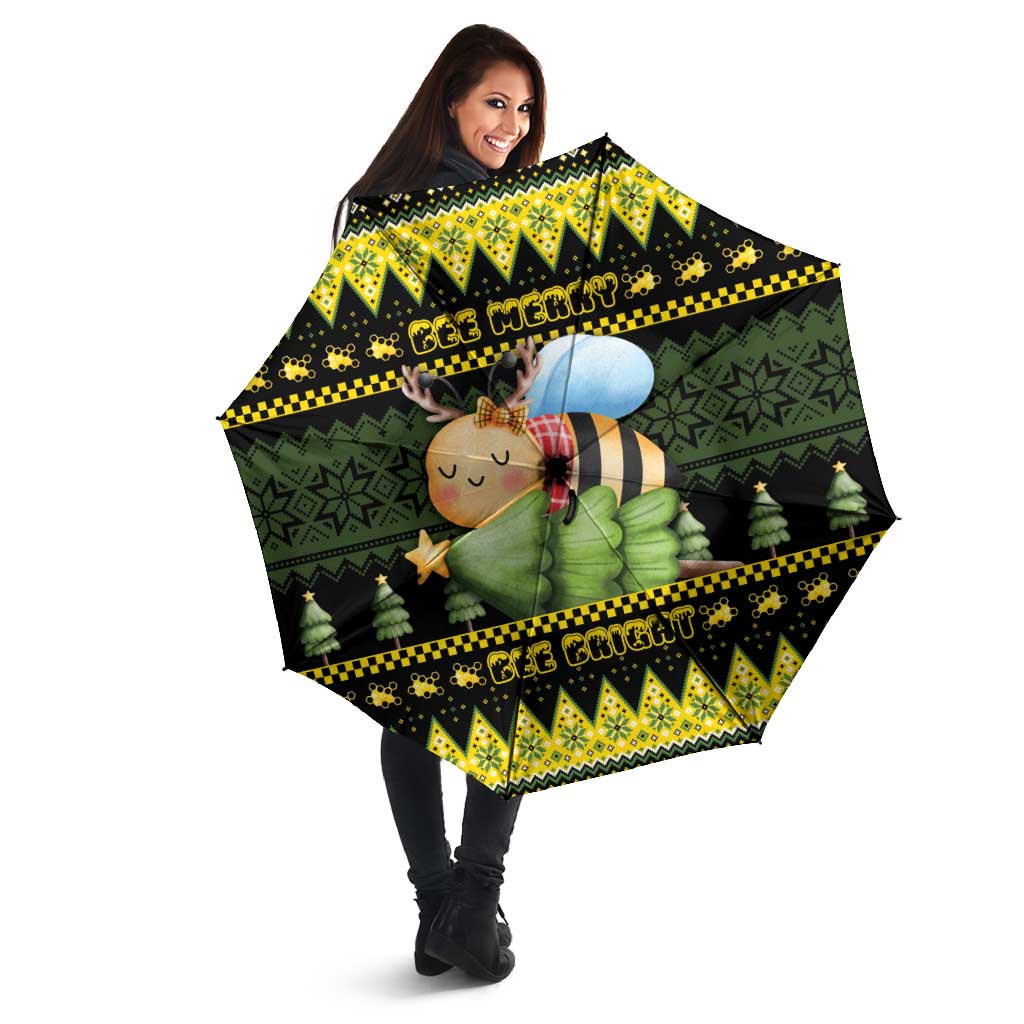 Bee Christmas Umbrella Cute Bumblebee - Wonder Print Shop