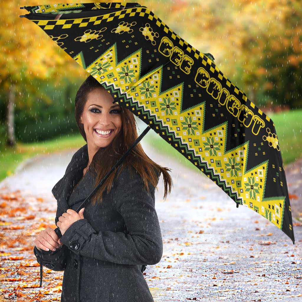 Bee Christmas Umbrella Cute Bumblebee - Wonder Print Shop