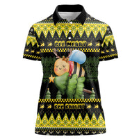 Bee Christmas Women Polo Shirt Cute Bumblebee - Wonder Print Shop