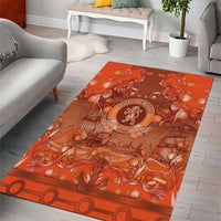 Dutch Empire Area Rug Tulip Ornaments Vintage Style - Wonder Print Shop