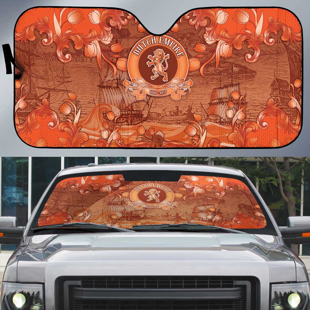 Dutch Empire Auto Sun Shade Tulip Ornaments Vintage Style - Wonder Print Shop