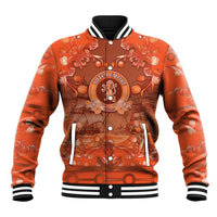 Personalized Dutch Empire Baseball Jacket Tulip Ornaments Vintage Style - Wonder Print Shop