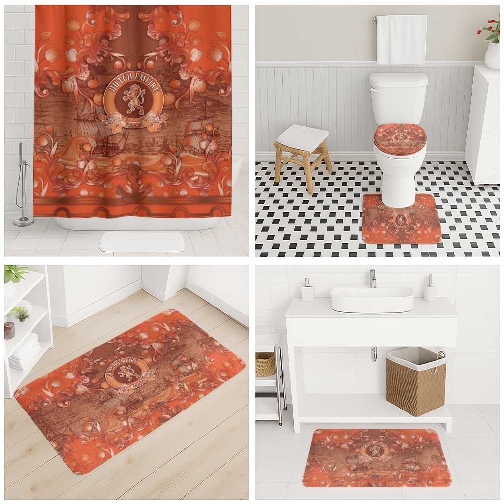 Dutch Empire Bathroom Set Tulip Ornaments Vintage Style - Wonder Print Shop