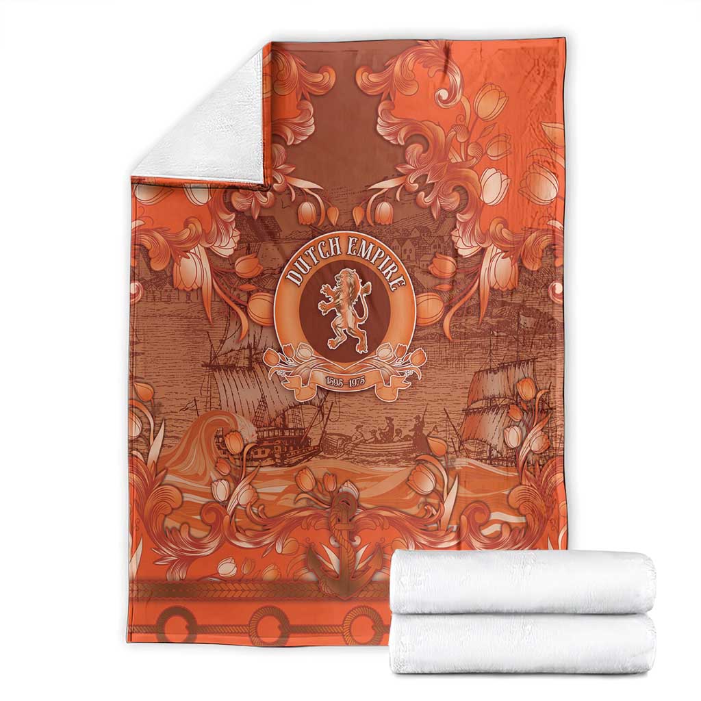 Dutch Empire Blanket Tulip Ornaments Vintage Style - Wonder Print Shop