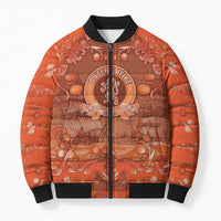 Personalized Dutch Empire Bomber Puffer Jacket Tulip Ornaments Vintage Style - Wonder Print Shop