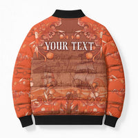 Personalized Dutch Empire Bomber Puffer Jacket Tulip Ornaments Vintage Style - Wonder Print Shop