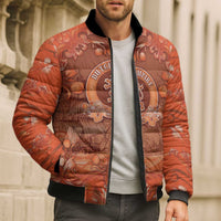 Personalized Dutch Empire Bomber Puffer Jacket Tulip Ornaments Vintage Style - Wonder Print Shop