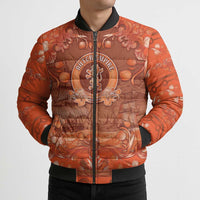 Personalized Dutch Empire Bomber Puffer Jacket Tulip Ornaments Vintage Style - Wonder Print Shop
