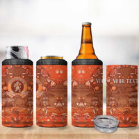 Personalized Dutch Empire 4 in 1 Can Cooler Tumbler Tulip Ornaments Vintage Style - Wonder Print Shop