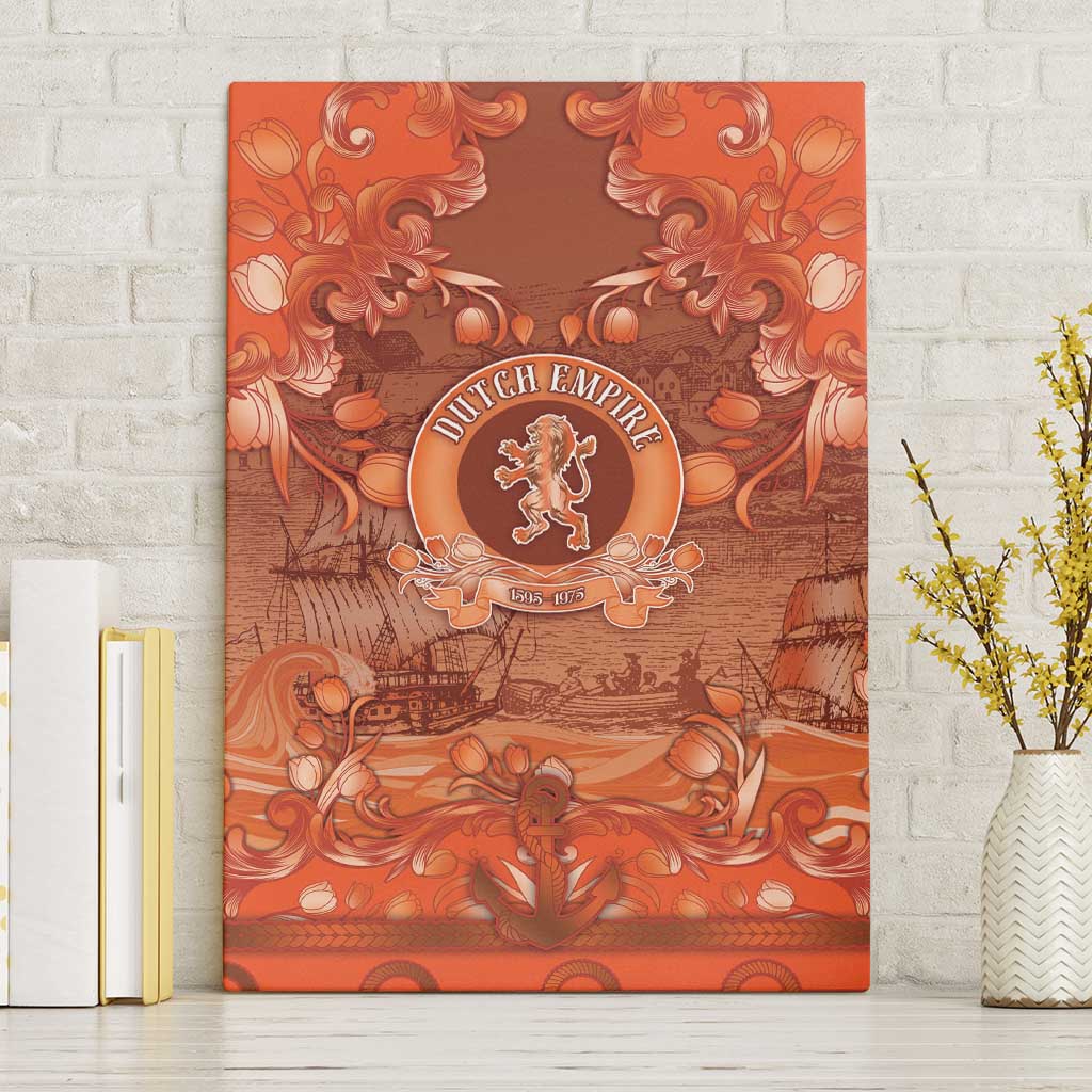 Dutch Empire Canvas Wall Art Tulip Ornaments Vintage Style - Wonder Print Shop