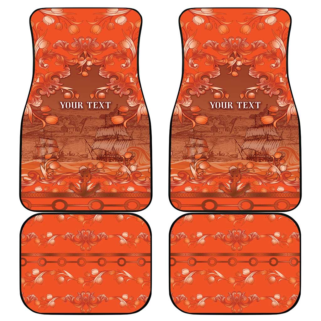 Personalized Dutch Empire Car Mats Tulip Ornaments Vintage Style - Wonder Print Shop
