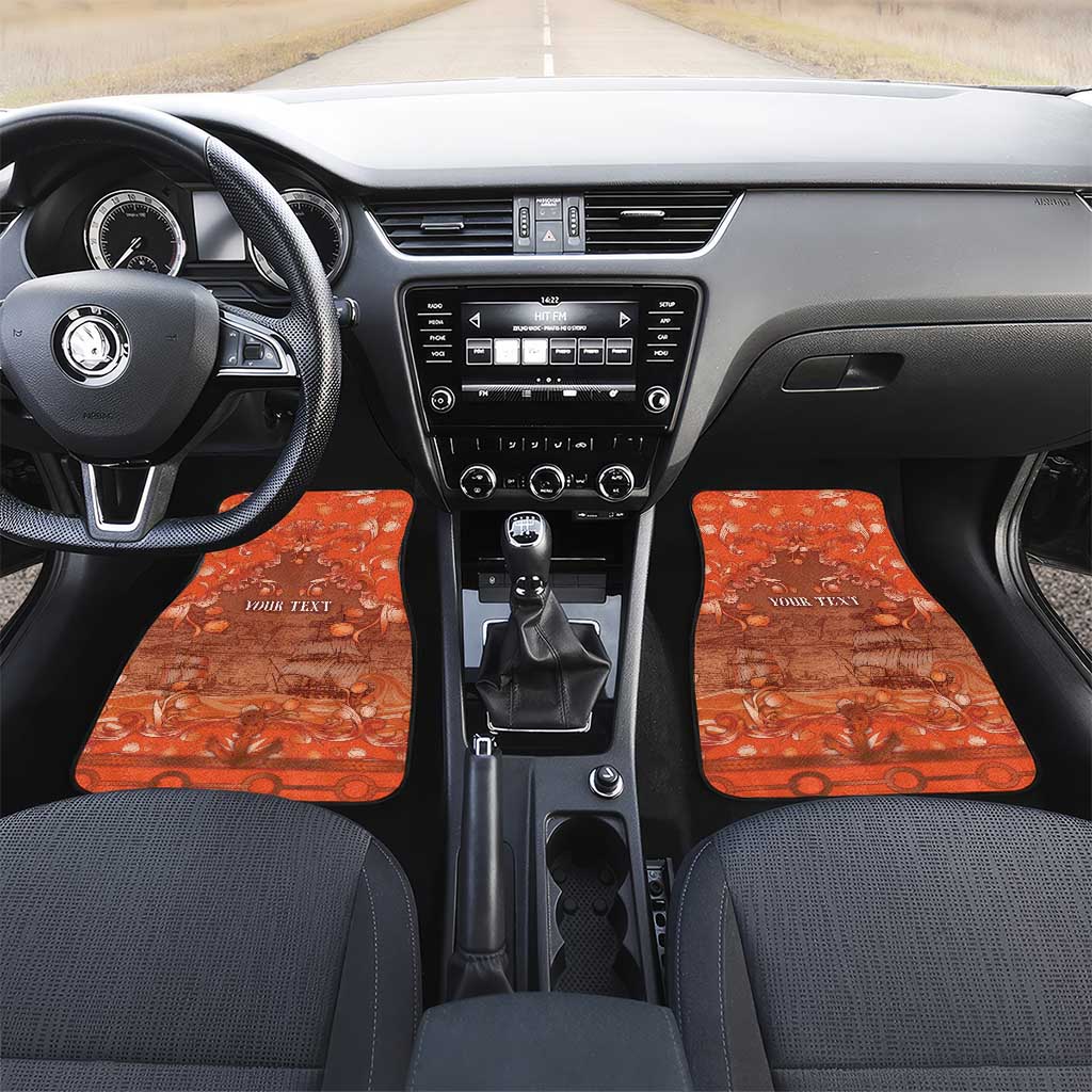 Personalized Dutch Empire Car Mats Tulip Ornaments Vintage Style - Wonder Print Shop