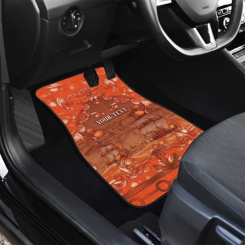 Personalized Dutch Empire Car Mats Tulip Ornaments Vintage Style - Wonder Print Shop