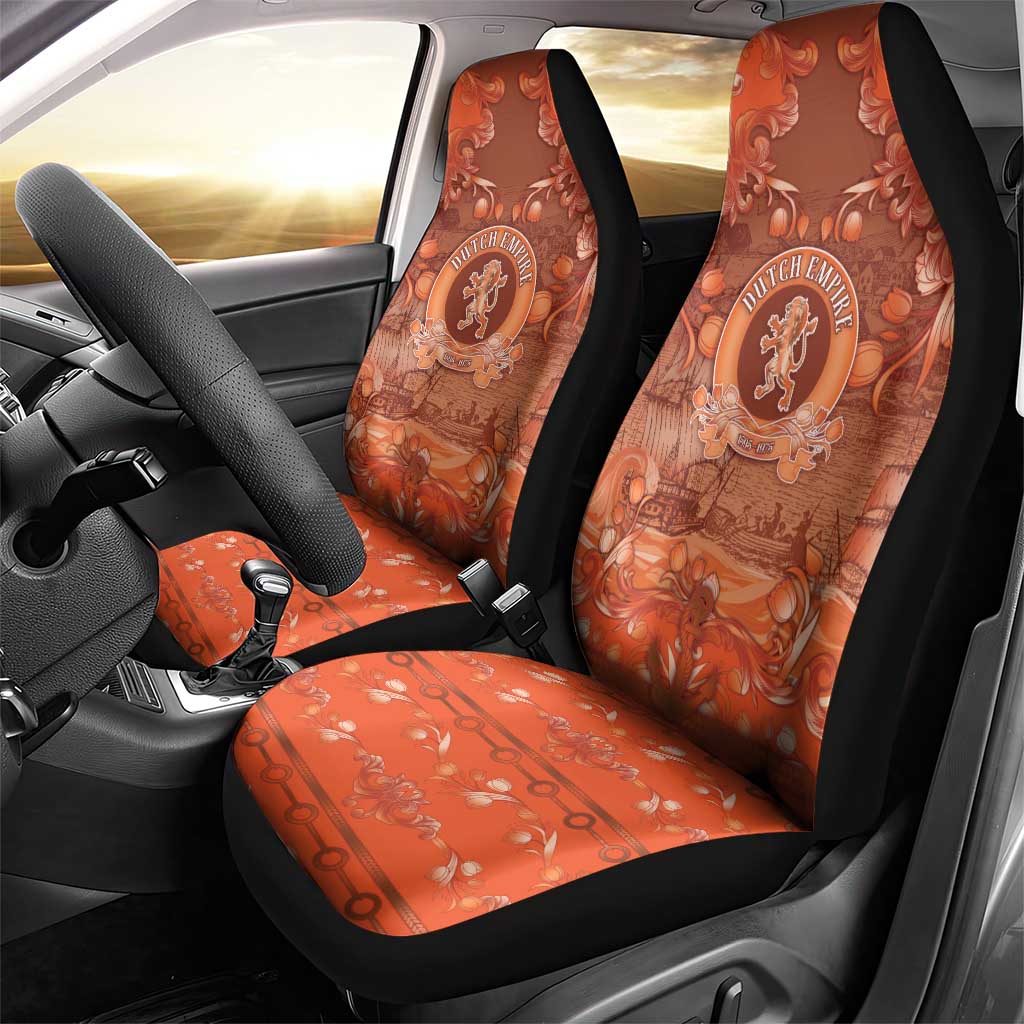 Dutch Empire Car Seat Cover Tulip Ornaments Vintage Style - Wonder Print Shop