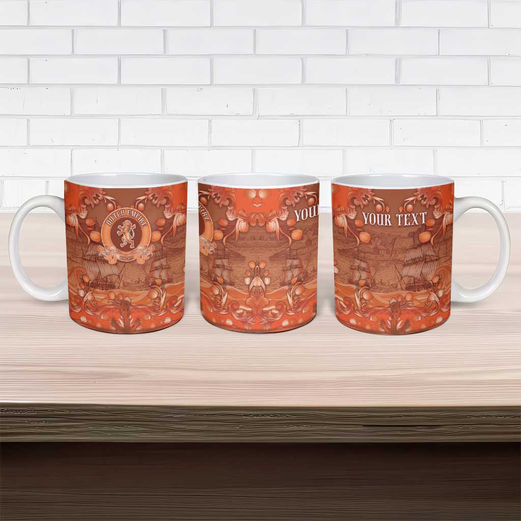 Personalized Dutch Empire Ceramic Mug Tulip Ornaments Vintage Style - Wonder Print Shop