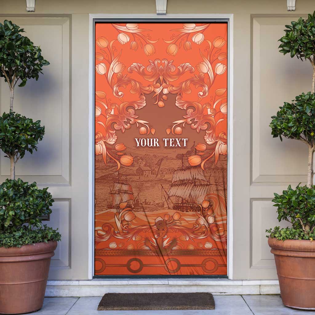 Personalized Dutch Empire Door Cover Tulip Ornaments Vintage Style - Wonder Print Shop