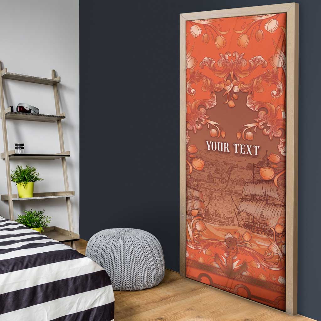 Personalized Dutch Empire Door Cover Tulip Ornaments Vintage Style - Wonder Print Shop