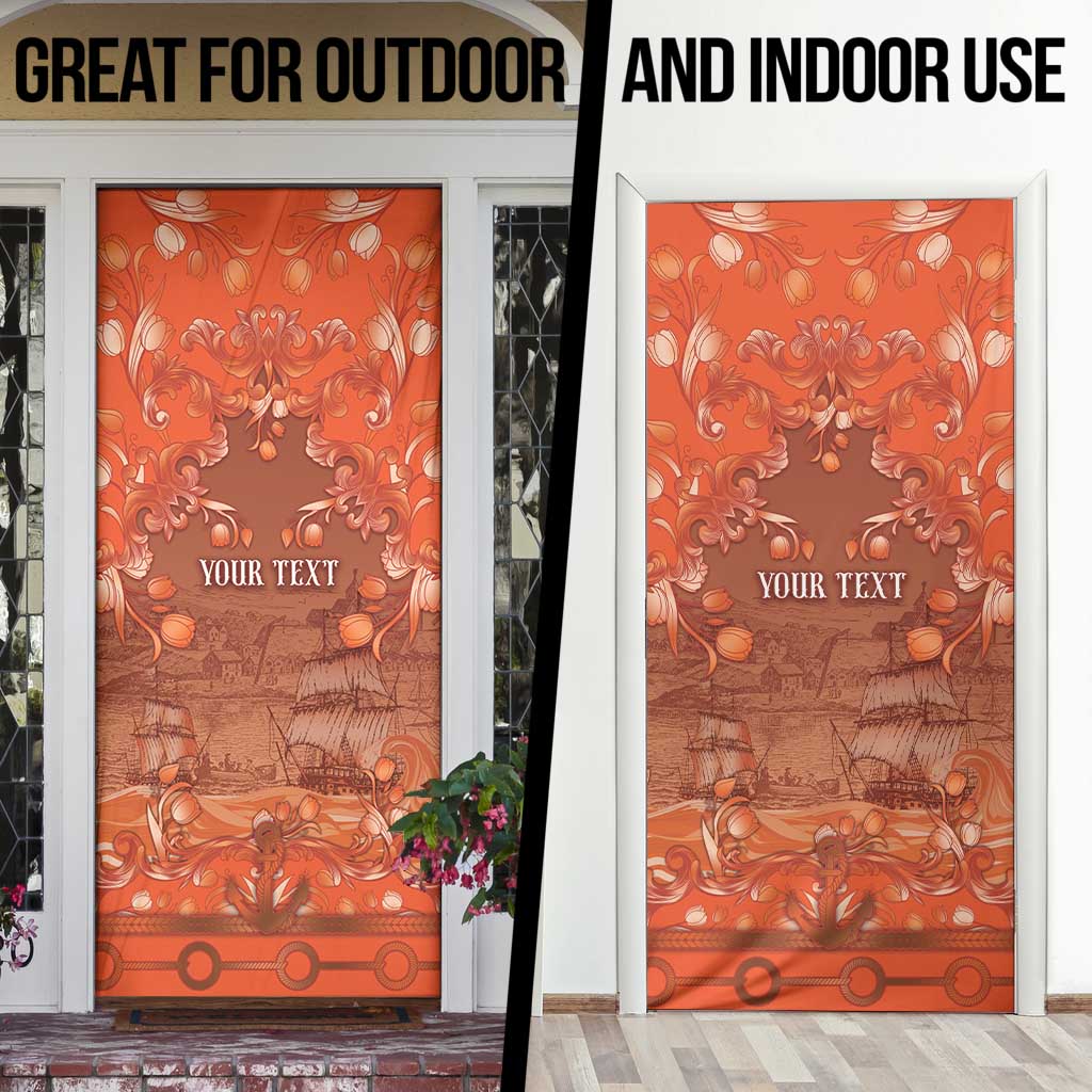 Personalized Dutch Empire Door Cover Tulip Ornaments Vintage Style - Wonder Print Shop