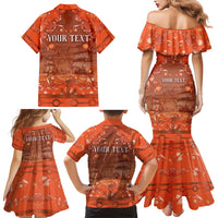 Personalized Dutch Empire Family Matching Mermaid Dress and Hawaiian Shirt Tulip Ornaments Vintage Style - Wonder Print Shop