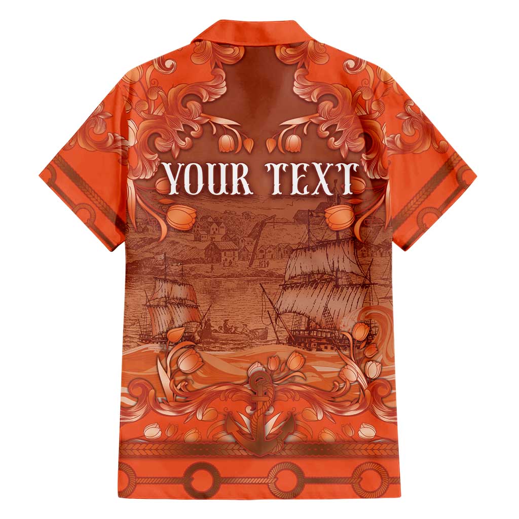 Personalized Dutch Empire Family Matching Off The Shoulder Long Sleeve Dress and Hawaiian Shirt Tulip Ornaments Vintage Style - Wonder Print Shop