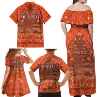 Personalized Dutch Empire Family Matching Off Shoulder Maxi Dress and Hawaiian Shirt Tulip Ornaments Vintage Style - Wonder Print Shop