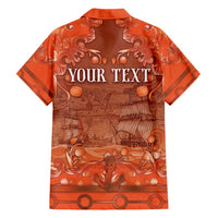 Personalized Dutch Empire Family Matching Off Shoulder Maxi Dress and Hawaiian Shirt Tulip Ornaments Vintage Style - Wonder Print Shop