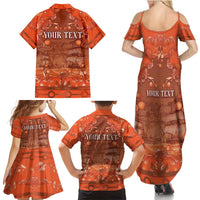 Personalized Dutch Empire Family Matching Summer Maxi Dress and Hawaiian Shirt Tulip Ornaments Vintage Style - Wonder Print Shop