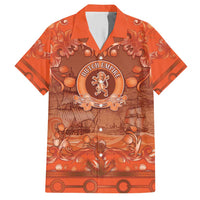 Personalized Dutch Empire Hawaiian Shirt Tulip Ornaments Vintage Style - Wonder Print Shop