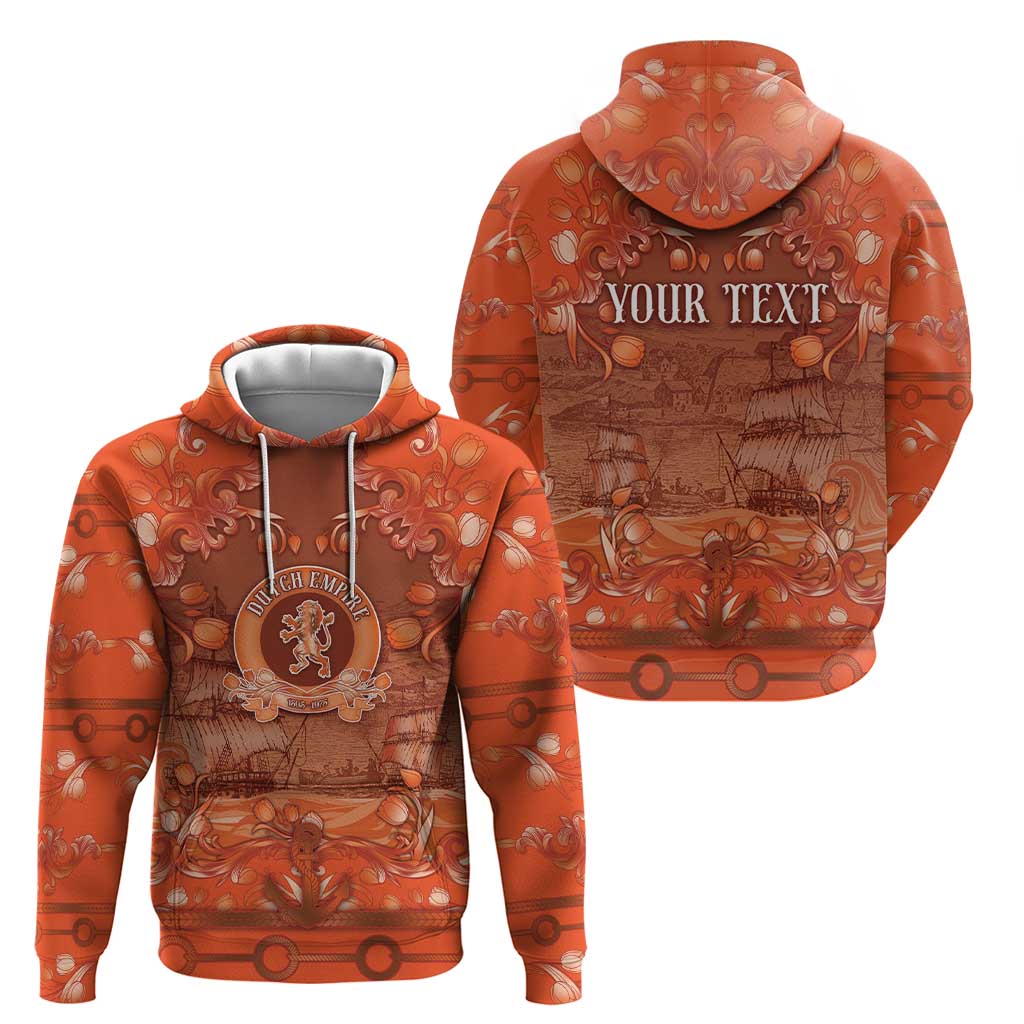 Personalized Dutch Empire Hoodie Tulip Ornaments Vintage Style - Wonder Print Shop
