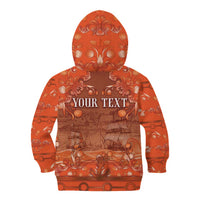 Personalized Dutch Empire Kid Hoodie Tulip Ornaments Vintage Style - Wonder Print Shop