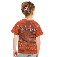 Personalized Dutch Empire Kid T Shirt Tulip Ornaments Vintage Style - Wonder Print Shop