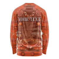 Personalized Dutch Empire Long Sleeve Shirt Tulip Ornaments Vintage Style - Wonder Print Shop