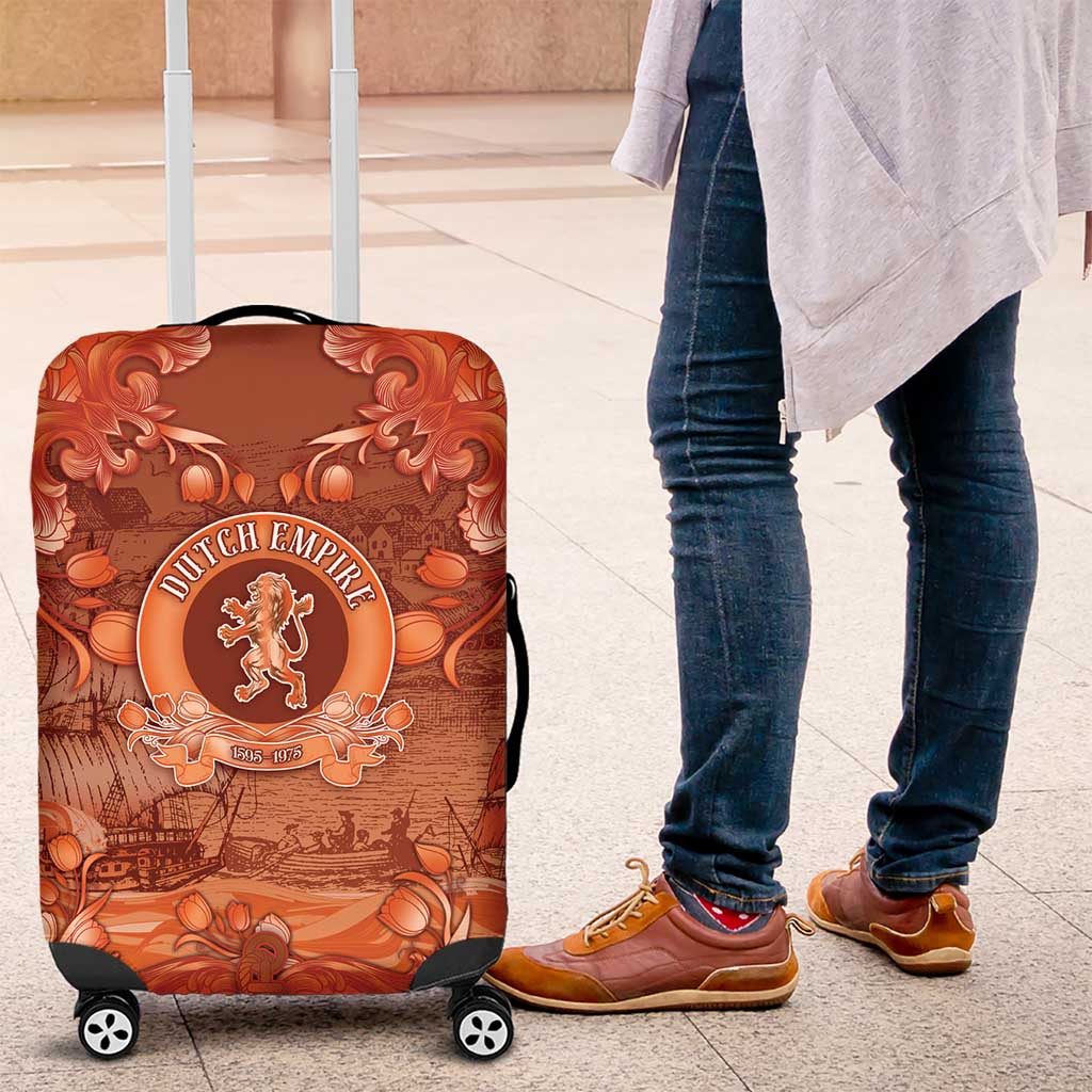 Dutch Empire Luggage Cover Tulip Ornaments Vintage Style - Wonder Print Shop